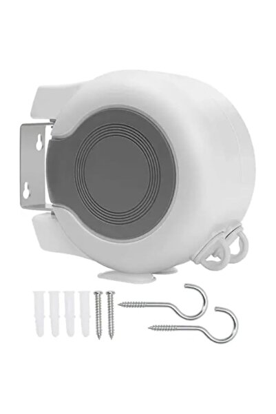 Generic حبال غسيل بكرات قابلة للسحب، حبل غسيل مزدوج مثبت على الحائط عالي التح...