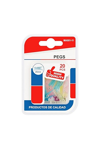 Generic مشابك غسيل فيتو الربيعية، عبوة من ٢٠ قطعة، مقاس ٢٥ مم، بألوان متنوعة