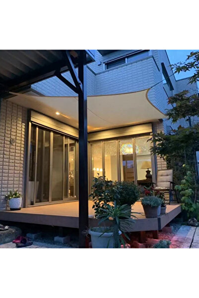 AÇIKGÜL TEKSTİL BRANDA 4 x 5 Balkon Perdesi Gölgelik File Çit Filesi Krem