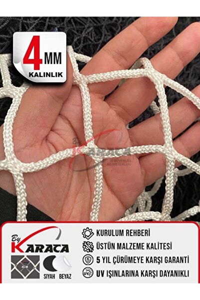KARACAFİLE Kedi Balkon Güvenlik Filesi 1.5x2 Mt 4mm İp Kalınlığı 4x4 Gözenekli + Montaj Malzemeleri