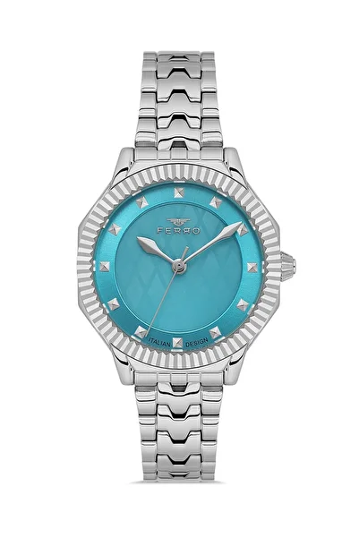 FERRO Silver Steel Cord Women Wrist Watch Fl21632Awt-B2
