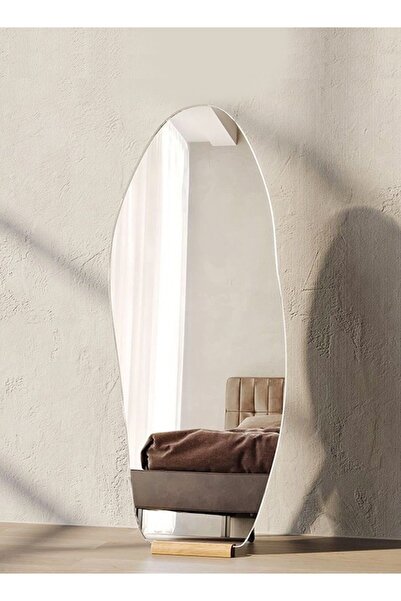 Raffine Scandinavian Wavy Full Length Wood Frame Mirror, 50x160 cm
