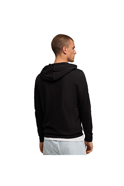 Puma Ess Elevated Fz Hoodie Erkek Siyah Günlük Stil Sweatshirt 68825601