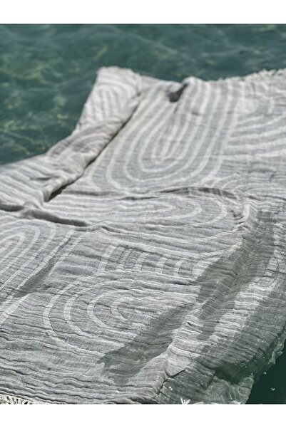 Evoli Geometric Patterned Linen Peshtemal 100 X 180 Soft Textured