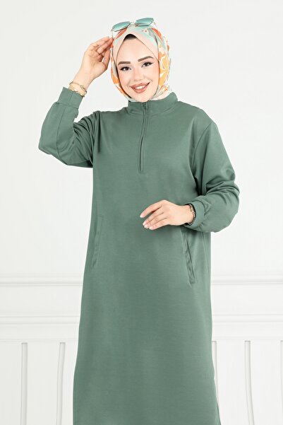 ModaMerve Side Slit Hijab Suit 6036Uz662-Ms Mint