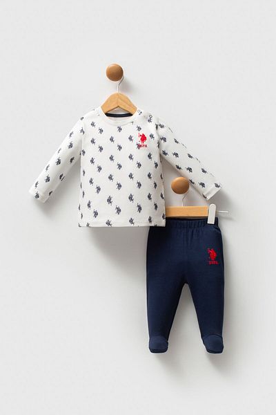U.S. Polo Assn. U.S. Polo Assn Baby Boy White Baby Sets