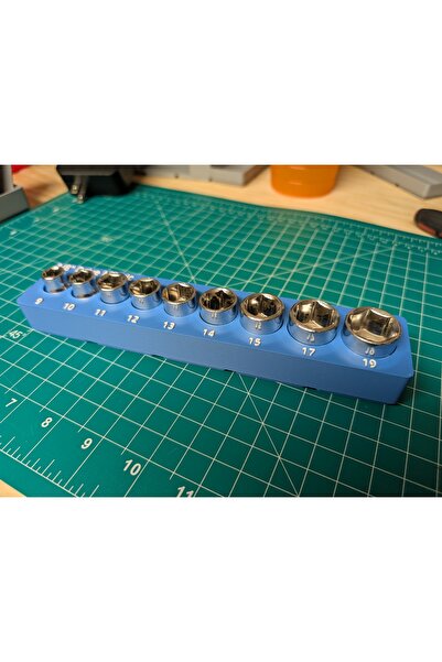 GÜÇLÜKOL 9-19 mm Socket Wrench Set Organizer – Practical and Durable Socket Holder Stand