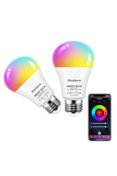Generic Redare E27 Alexa Smart Bulbs,Smart Light Bulbs,لمبة ذكية,RGB Wifi Lig...