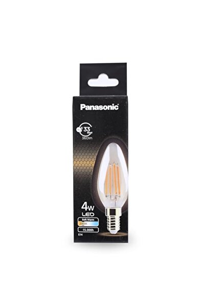 Generic Panasonic 4W 2000K E14 Base Soft White LED Amber Candle Lamp Bulb