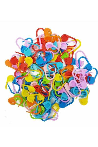 Generic 100Pcs Mix Color Plastic Knitting Tools Locking Crochet Stitch Marker...