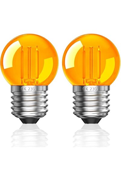 Generic 2W E27 LED Bulbs, E27 Screw LED Light Bulb, Light Bulbs 2000K Amber f...