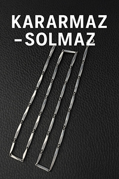 brctaki Prism Model 316L Stainless Steel Non-Tarnish Unisex Necklace – 55 cm