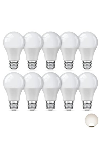 Generic مجموعة من 10 لمبات إضاءة LED بقوة 9 وات، قاعدة E27، 4000 كلفن، أبيض ط...