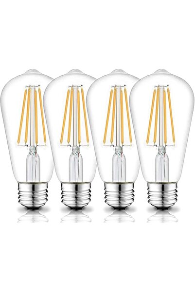 Generic لمبة LED E27، مصابيح موفرة للطاقة غير قابلة للتعتيم، 6 وات ST64 6500 ...