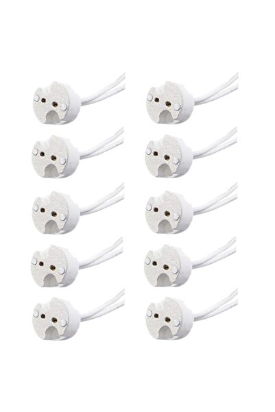 Generic مجموعة من 10 قطع من مقبس Bioluz LED MR16، مقبس GU5.3، قاعدة موصل سلك ...