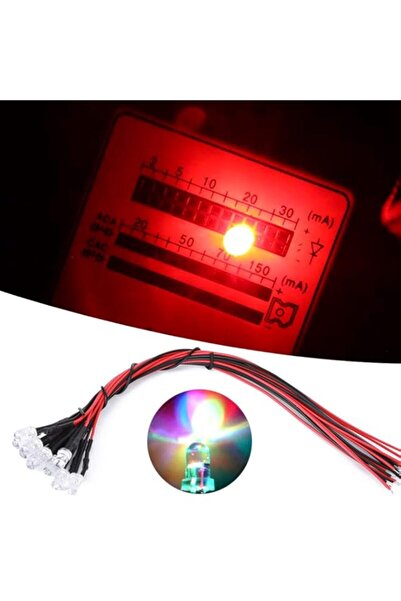 Generic 50Pcs LED Light Beads 5mm Round Lamps Multicolor Fast Flashing for 12...