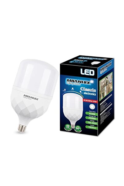 Generic LED Bulb, Non-Dimmable, 1800 Lumen, Day-Light White (6500), 20W = 125...