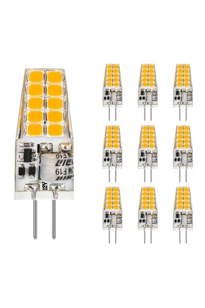 Generic لمبات جراجرا جي 4 ليد، أبيض دافئ، 2 وات، لمبة موفرة للطاقة فائقة السط...