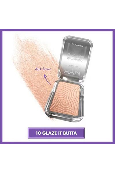 NYX Buttermelt Highlighter Creamy Powder Illuminator 10 Glaze It Butta