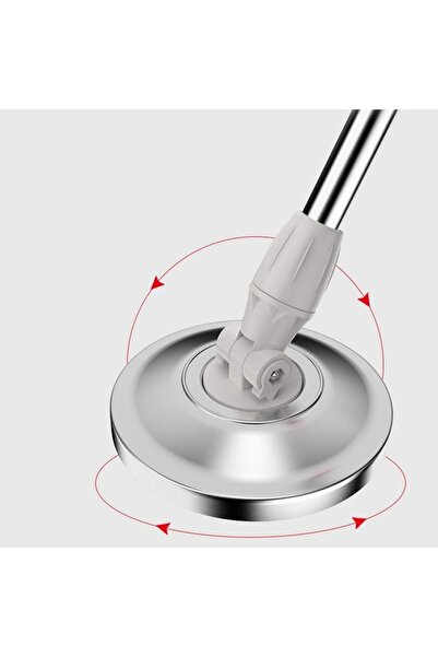 Teo Rotating mop set with bucket, plastic and microfiber material, durable, with drain plug, removable bowl