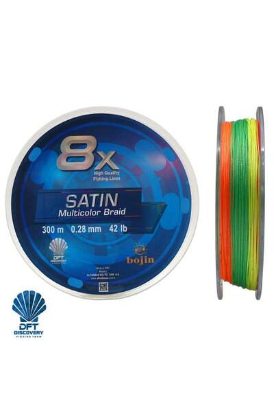 Generic Brand خيط صيد DFT Bojin 8X ساتان متعدد الألوان 0.28 مم 300 متر