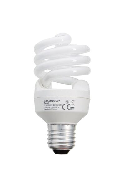 Generic مصباح فلورسنت أوسرام دولوكس ميني تويست E27 بقوة 20 واط و1300 لومن 865
