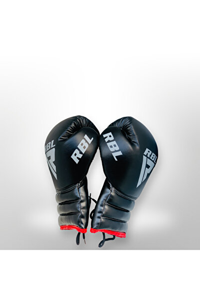 RUBBEL Rbl-32B Black Hybrid Boxing Training Gloves | High Quality | Lace up Closure