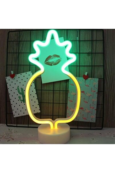 Generic Fantasee LED Neon Signs, Decorative Pineapple Neon Night Light Batter...