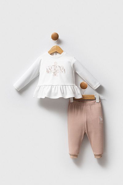 U.S. Polo Assn. U.S. Polo Assn Baby Girl White Baby Sets