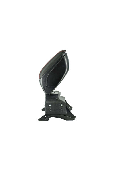 AutoZet Universal armrest with metal base, Black, Red stitching