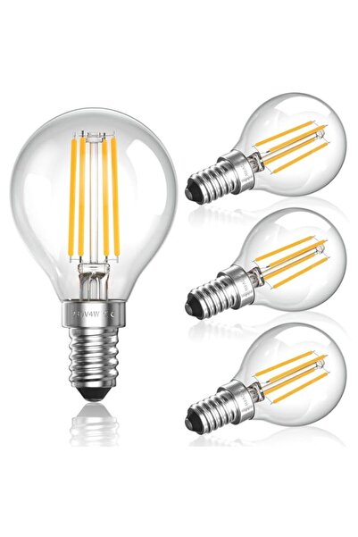 Generic Bonlux Filament LED Globe Bulb E14 Dimmable 4W Warm White 2700K, SES ...