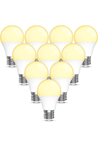 Generic عبوة من 10 لمبات LED فائقة السطوع بقوة 12 وات، 3000 كلفن أبيض دافئ (أ...