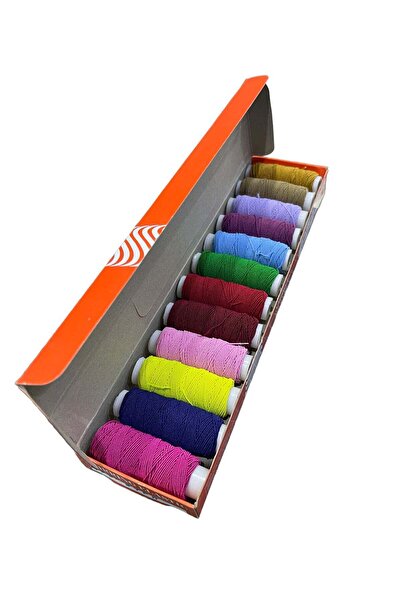 Generic Assorted Colour 12 Pieces Elastic Threads For Sewing