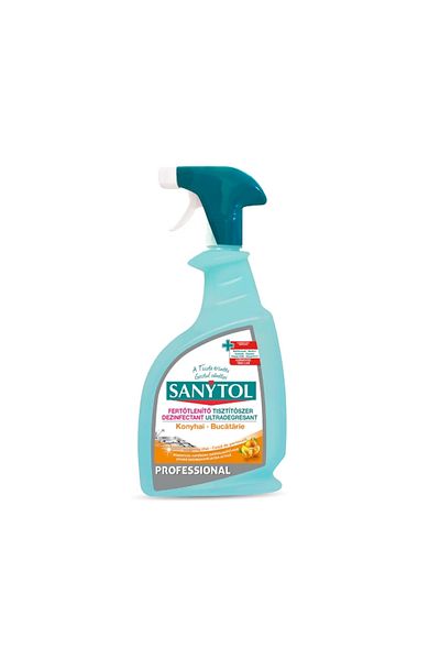 Sanytol Solutie dezinfectanta si ultradegresanta pentru bucatarie Professional Portocala, 750 ml