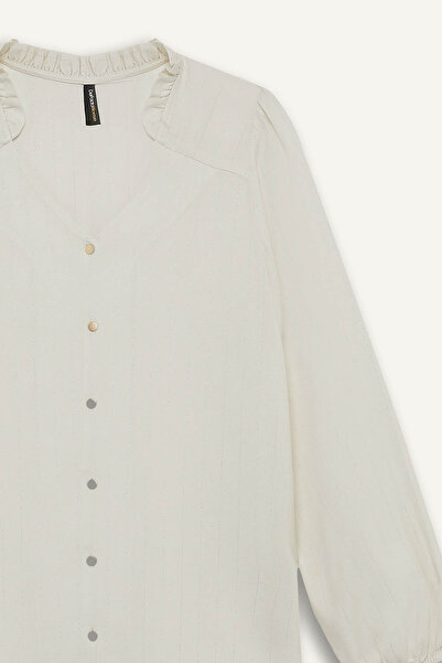 DeFacto Ecru Γυναικείο Πουκάμισο F0226AX/ER105