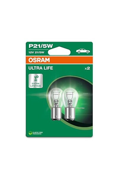 Generic مصابيح إشارة هالوجين OSRAM Ultra Life P21/5W، عبوة نفطة مزدوجة، 2 مصباح