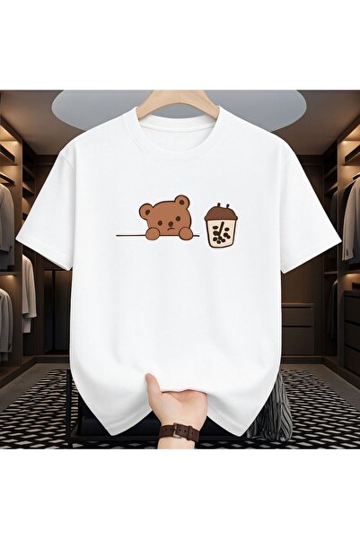 Ayıcık Detaylı Yüksek Kalite Kompakt Oversize T-shirt