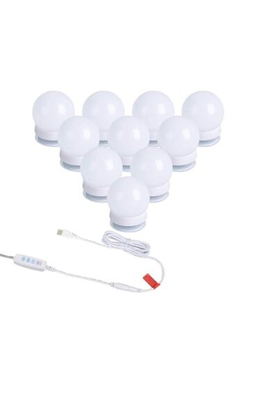 Generic مجموعة مصابيح LED لمرآة الزينة على طراز هوليوود، 10 لمبات LED مع إضاء...
