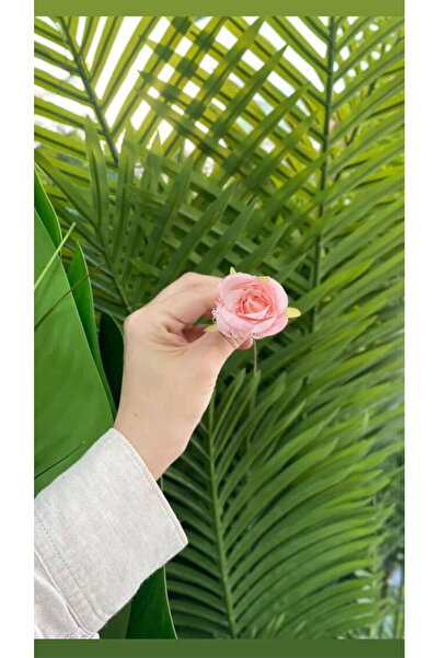 KOZALILAR Yapay Çiçek 10'Lu Mini Boy Tek Baş Dantelli Gül (Çap:3,5 cm)