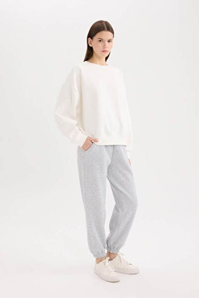 DeFacto Standard Fit Thick Jogger Gray Women's Sweatpants S7370Az/Gr256