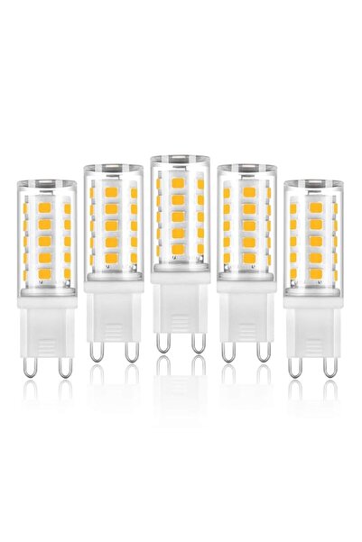 Generic لمبات ليد بونلوكس G9، 4 وات، أبيض دافئ 2700 كلفن، 350 لومن، بدون وميض...