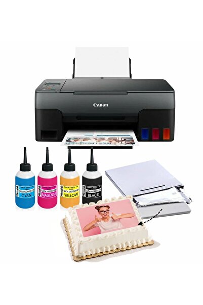 Canon RESİMLİ PASTA YAZICISI - PIXMA G3480 Gıda Mürekkepli BİTMEYEN KARTUŞ Sİ...