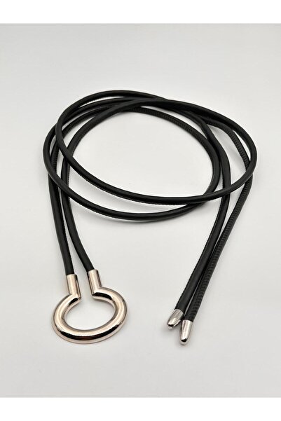 MODAM HİFA Silver Buckle Chain Belt Women's Belt Dress Belt Rope Belt Coat Belt