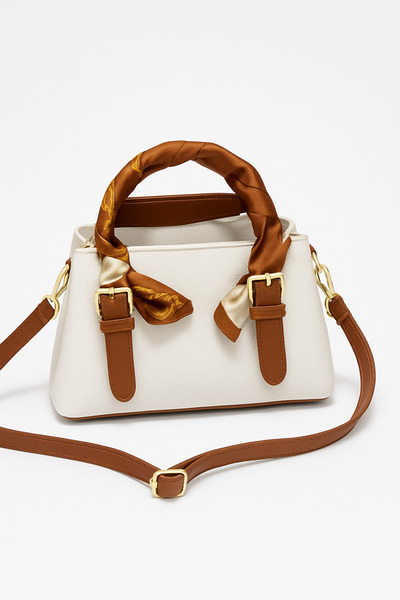 Nova Women's White Tan Mini Hand and Shoulder Bag