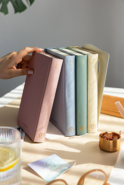 PAPERORA 5 Yıllık Süresiz Günlük Ajanda 13x21 - Sarı