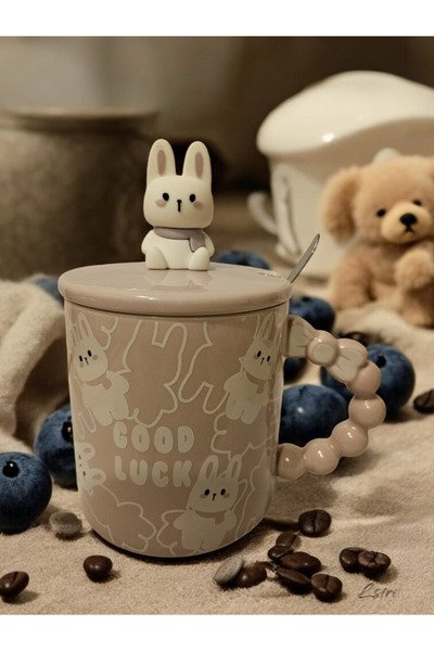 lstri Cute Teddy Bear Patterned Ceramic Mug Stylish Coffee and Tea Cup 350 ml