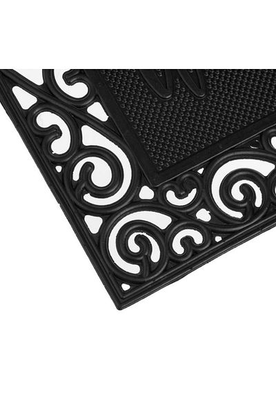 TOPI TOY Entrance mat, black, rubber, Welcome message, 60×40 cm