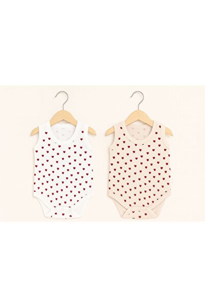 Nayinom 100% Cotton 2-Piece Baby Bodysuit Body Set with Small Heart Pattern -...