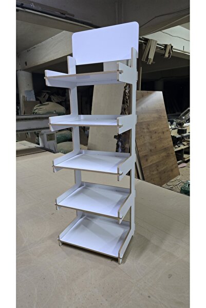 Bursa Site Mobilya 5 Gözlü, Geçmeli MDF Lam Raf Standı - 35x110x28 cm - Demon...