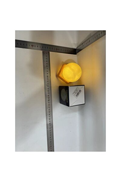 Flippy Lumină de noapte 3D cu lumină lunară, alb cald, funcționare cu baterii, suport din plastic inclus, 8 cm,